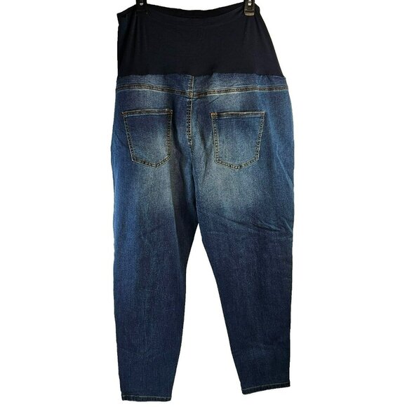 Time & Tru Maternity Skinny Jeans Comfort Belly Band Size XXL (20) Medium Wash - Picture 2 of 11